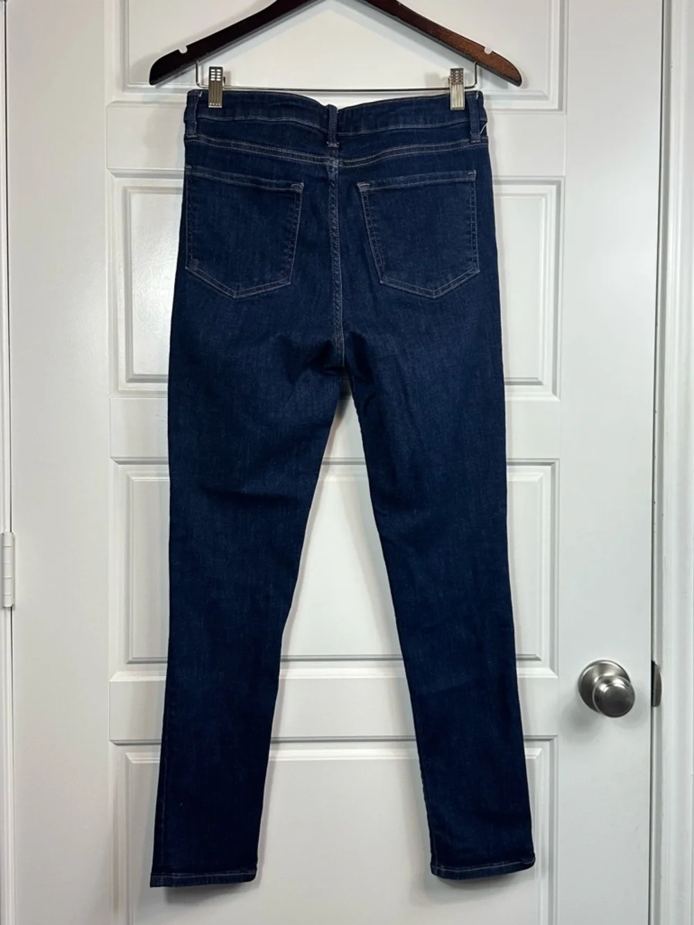 Quince Bella Stretch High Rise Dark Wash Organic Cotton Skinny Jeans Size 30